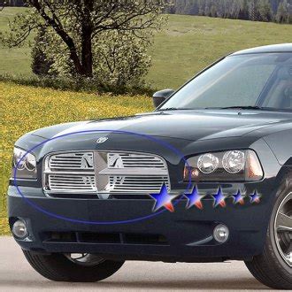 4-pc symbolic chrome cnc machined main grille charger|Front Upper Grill eFits 2005.